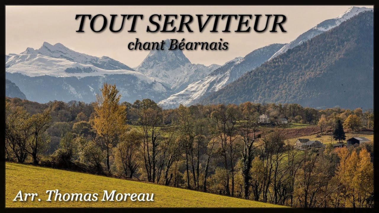 miniature d'un paysage béarnais pour la composition "Tout serviteur" de Thomas Moreau
